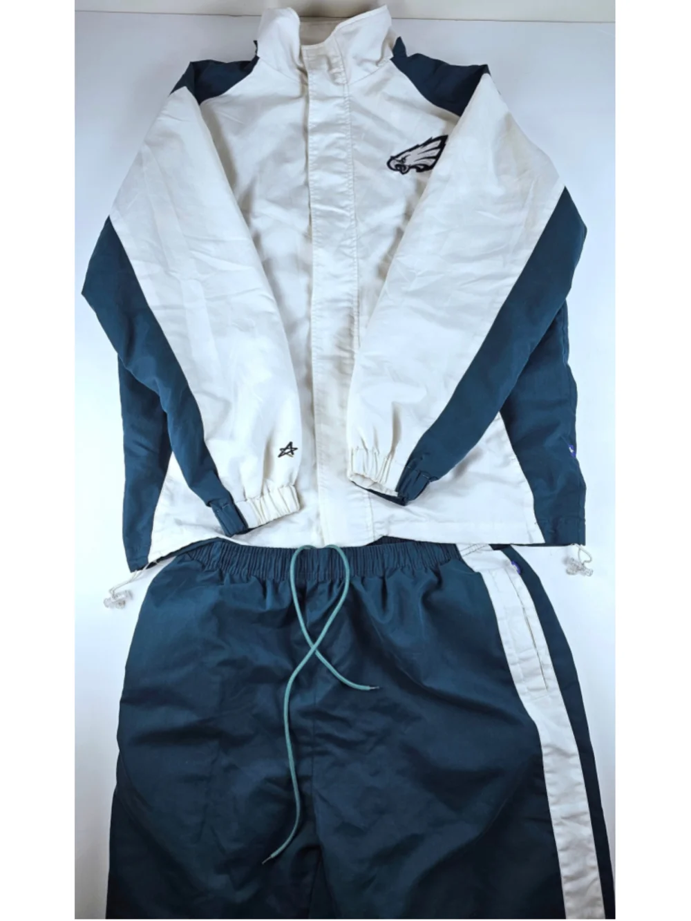 Vintage 90s Philadelphia Eagles Apex One NFL Pro Line Tracksuit Set Medium Tall